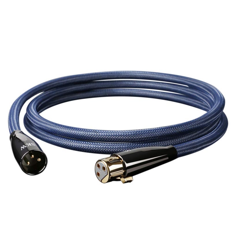 SKW Single OFC Balanced XLR Male to XLR Female 3 PIN Microphone Cable (4.9ft, 1.5M) - Image 1